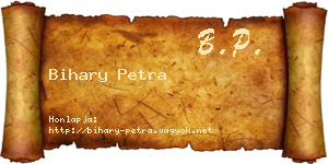 Bihary Petra névjegykártya