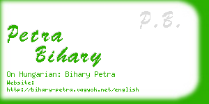 petra bihary business card